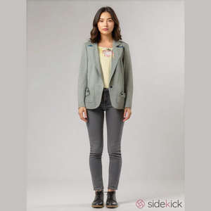 NWT Princess Vera Wang Gray Heather Blazer Small